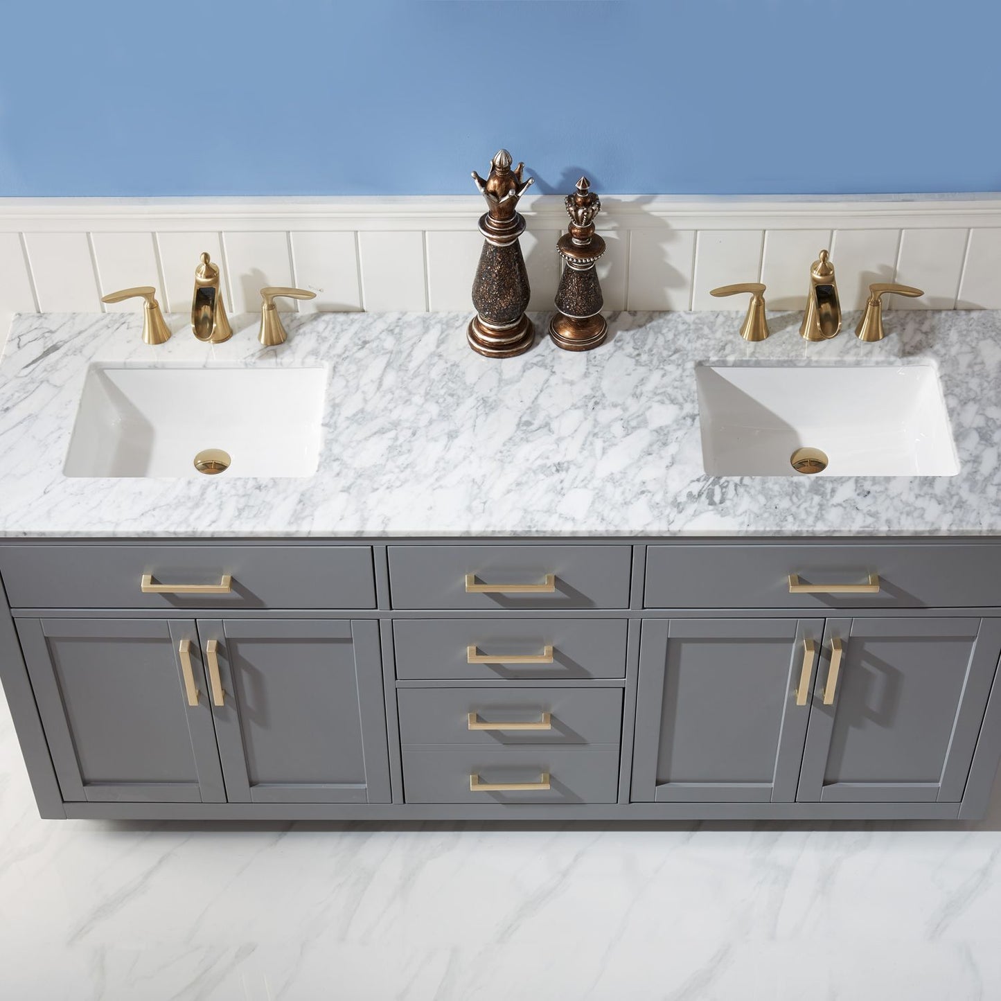 Altair Ivy 72" Double Bathroom Vanity Set Countertop without Mirror - Luxe Bathroom Vanities