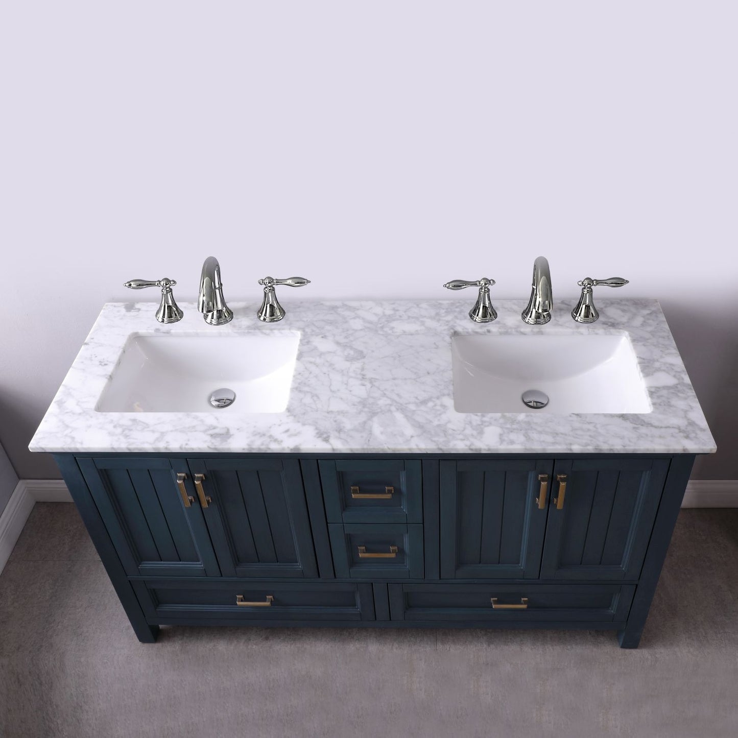 Altair Isla 60" Double Bathroom Vanity Set Countertop with Mirror - Luxe Bathroom Vanities