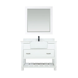Altair Georgia 42" Single Bathroom Vanity Set Farmhouse Basin with Mirror - Luxe Bathroom Vanities