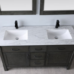 Altair Maribella 60" Double Bathroom Vanity Set Countertop with Mirror - Luxe Bathroom Vanities
