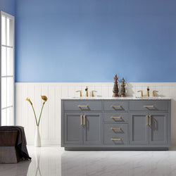 Altair Ivy 72" Double Bathroom Vanity Set Countertop without Mirror - Luxe Bathroom Vanities