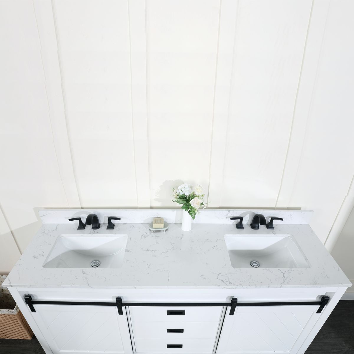 Altair Kinsley 72" Double Bathroom Vanity Set Countertop without Mirror - Luxe Bathroom Vanities