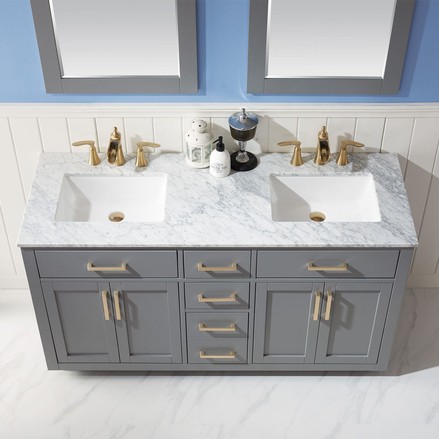 Altair Ivy 60" Double Bathroom Vanity Set Countertop with Mirror - Luxe Bathroom Vanities
