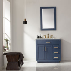Altair Ivy 36" Single Bathroom Vanity Set Countertop with Mirror - Luxe Bathroom Vanities