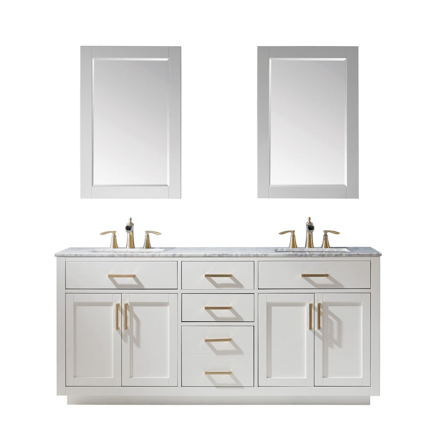 Altair Ivy 72" Double Bathroom Vanity Set Countertop with Mirror - Luxe Bathroom Vanities