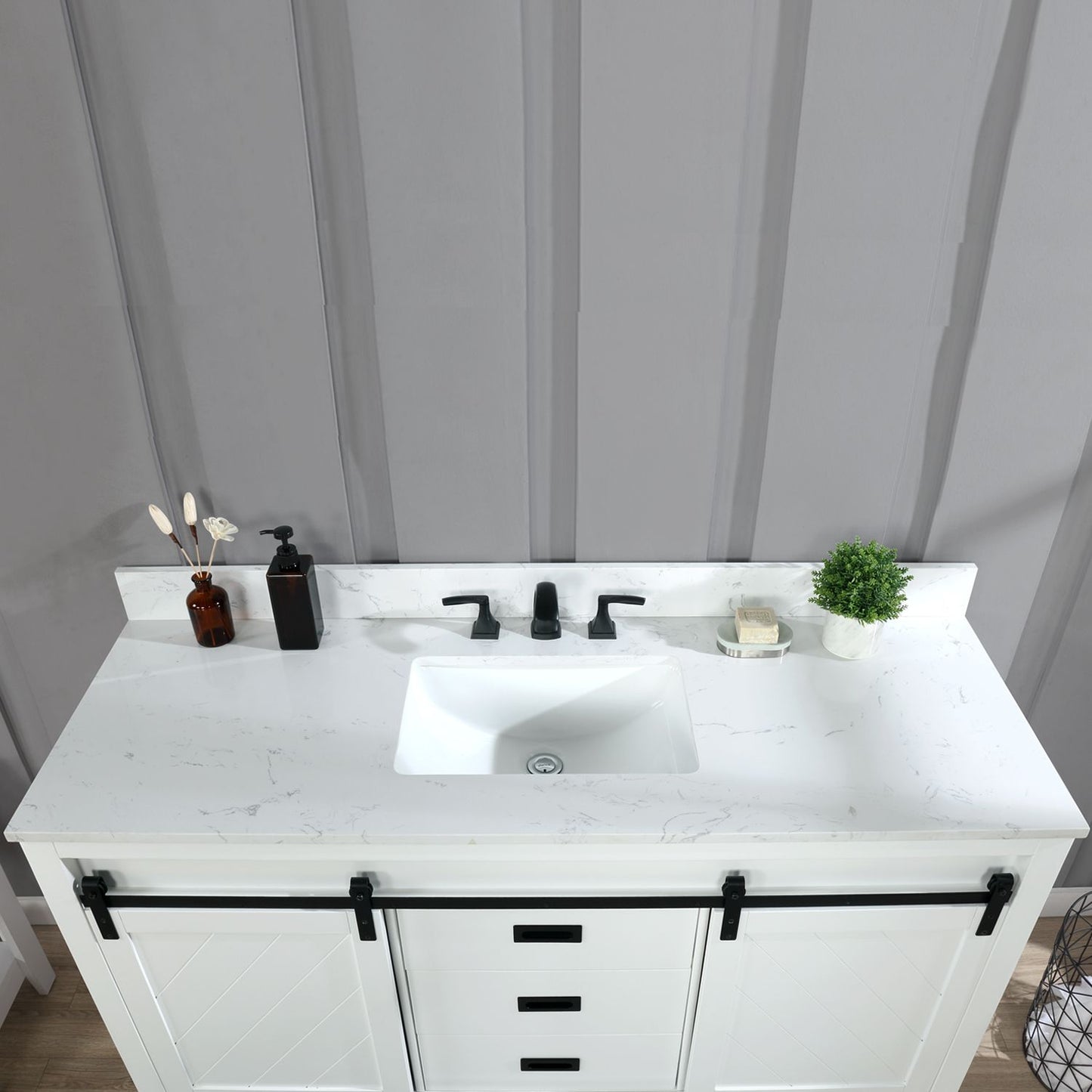 Altair Kinsley 60" Single Bathroom Vanity Set Countertop without Mirror - Luxe Bathroom Vanities