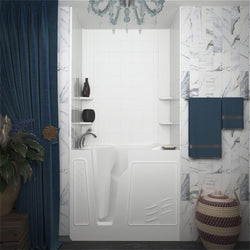 6 in. Tiling Walk-in Bathtub Wall Surround System in - Luxe Bathroom Vanities Luxury Bathroom Fixtures Bathroom Furniture