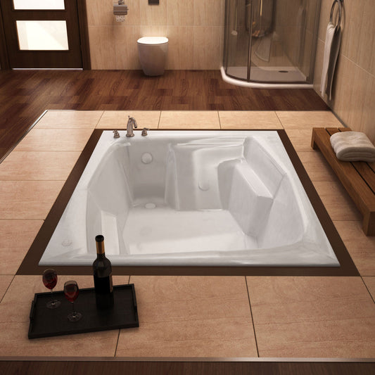 Atlantis Whirlpools Caresse 54 x 72 Rectangular Soaking Bathtub - Luxe Bathroom Vanities Luxury Bathroom Fixtures Bathroom Furniture