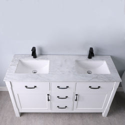 Altair Maribella 60" Double Bathroom Vanity Set Countertop without Mirror - Luxe Bathroom Vanities
