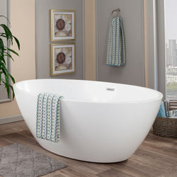 Altair Jolie 69" x 40" Freestanding Soaking Acrylic Bathtub - Luxe Bathroom Vanities