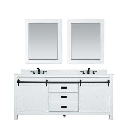 Altair Kinsley 72" Double Bathroom Vanity Set Countertop with Mirror - Luxe Bathroom Vanities