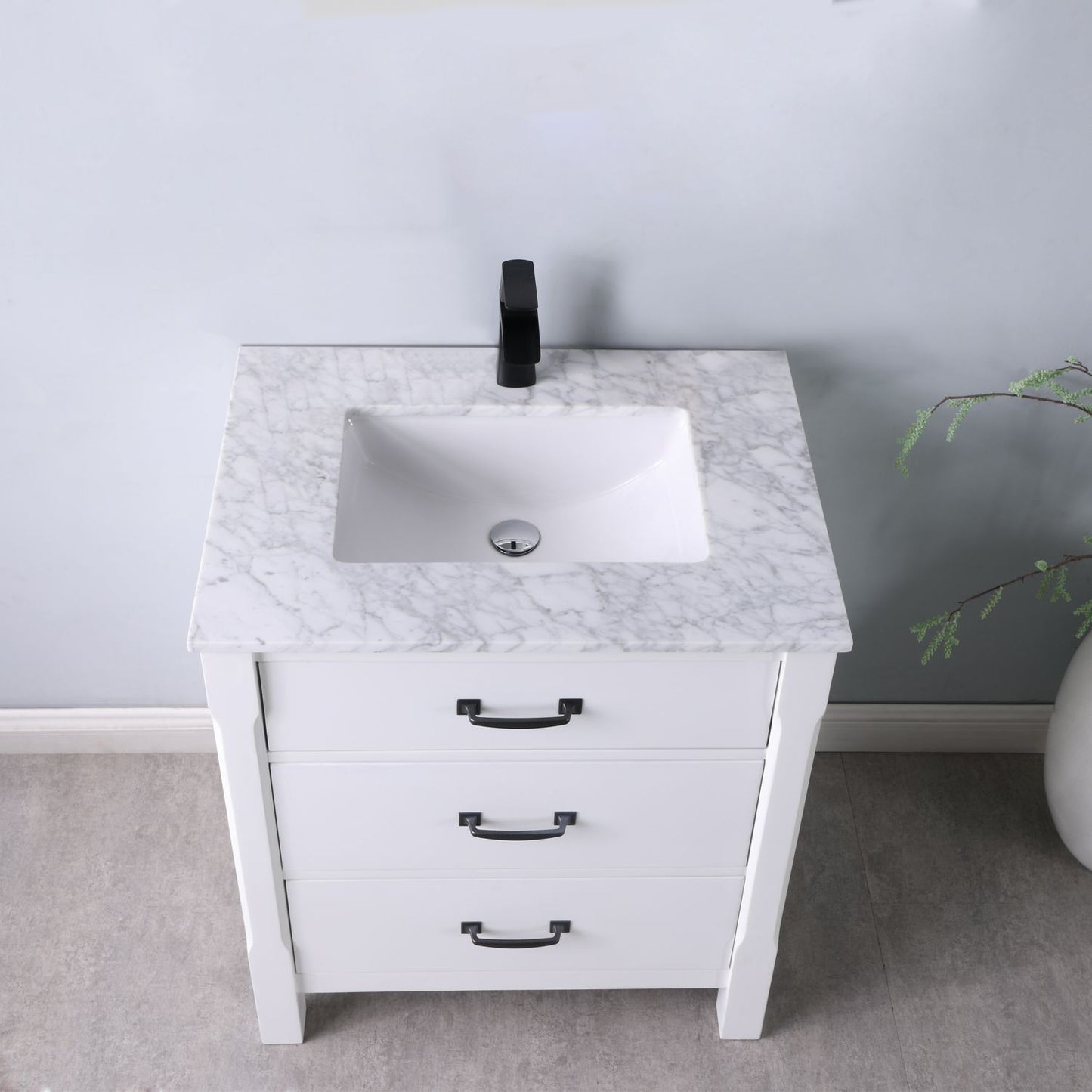 Altair Maribella 30" Single Bathroom Vanity Set Countertop without Mirror - Luxe Bathroom Vanities