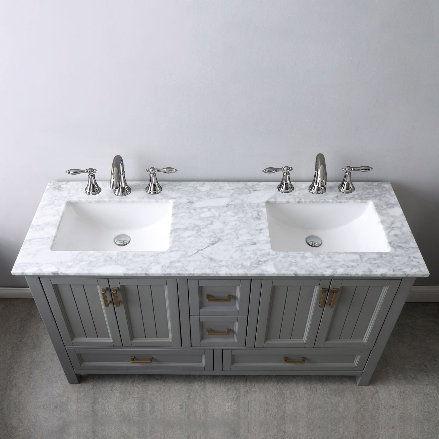 Altair Isla 60" Double Bathroom Vanity Set Countertop with Mirror - Luxe Bathroom Vanities