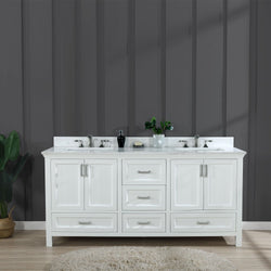 Altair Isla 72" Double Bathroom Vanity Set Countertop without Mirror - Luxe Bathroom Vanities