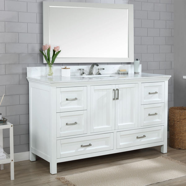 Altair Isla 60" Single Bathroom Vanity Set Countertop with Mirror - Luxe Bathroom Vanities