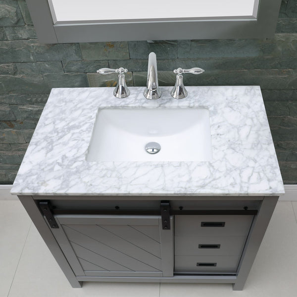 Altair Kinsley 36" Single Bathroom Vanity Set Countertop with Mirror - Luxe Bathroom Vanities
