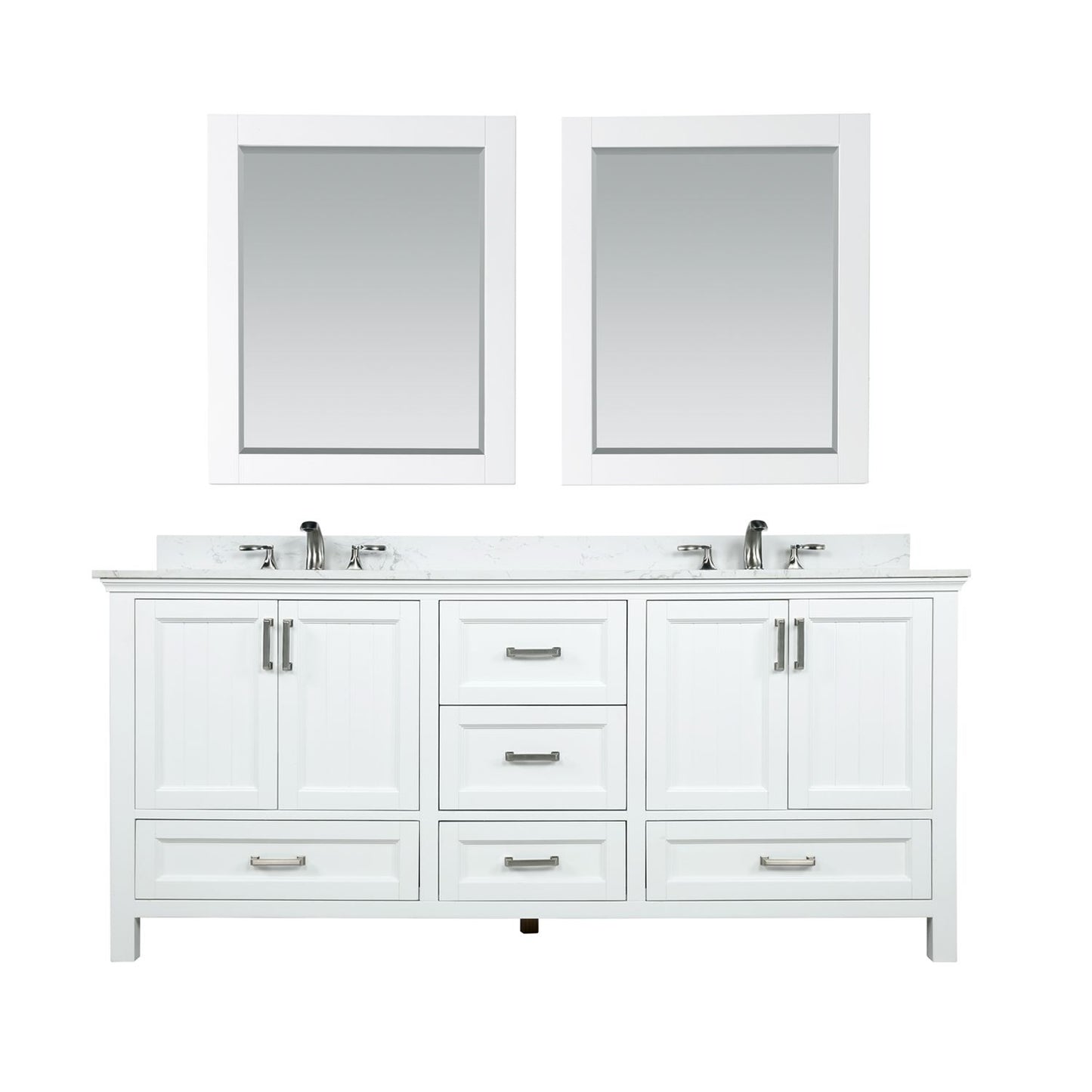 Altair Isla 72" Double Bathroom Vanity Set Countertop with Mirror - Luxe Bathroom Vanities