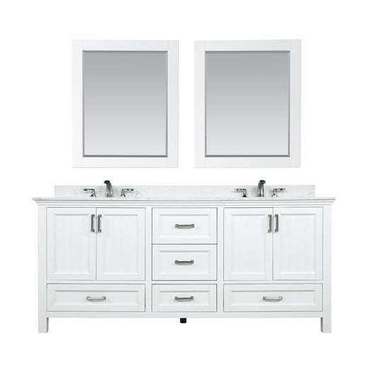 Altair Isla 72" Double Bathroom Vanity Set Countertop with Mirror - Luxe Bathroom Vanities