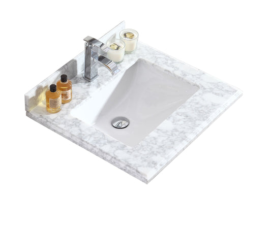 Countertop - 24" - Single Hole with Rectangle Sink - Luxe Bathroom Vanities Luxury Bathroom Fixtures Bathroom Furniture