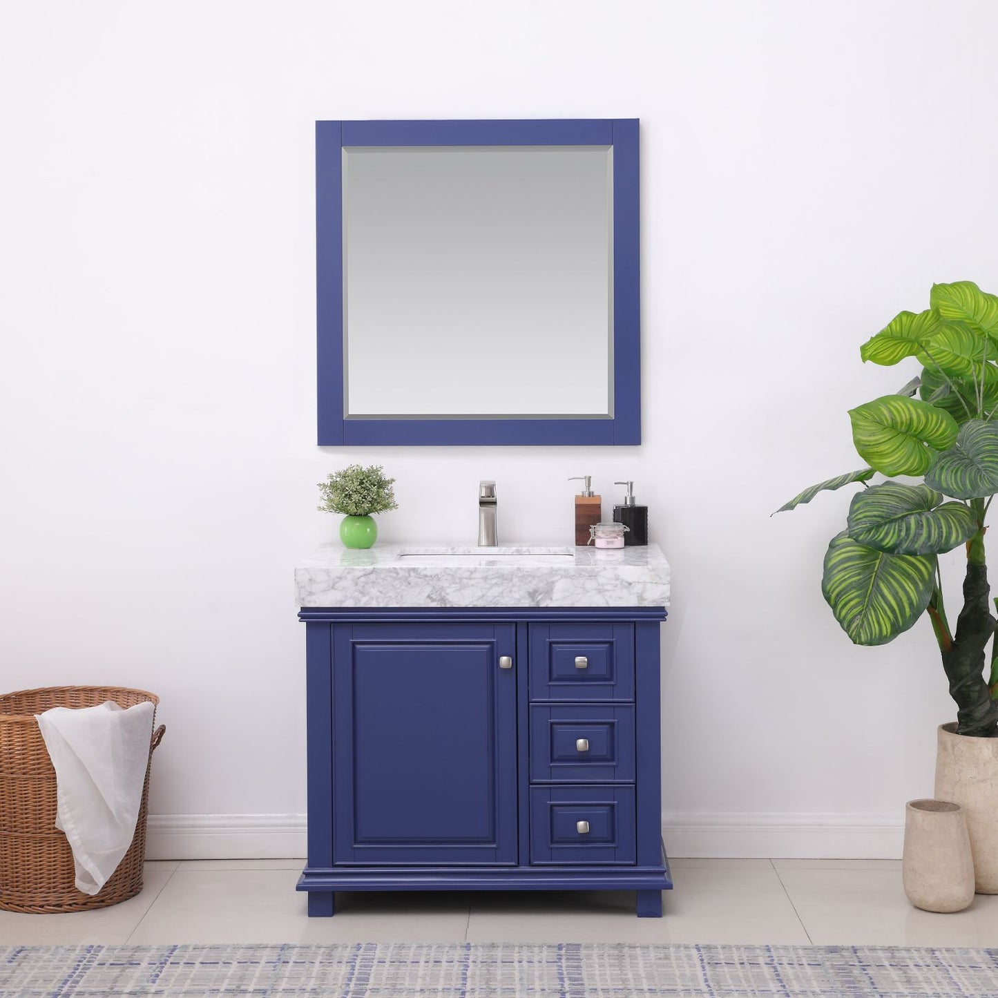 Altair Jardin 36" Single Bathroom Vanity Set Countertop with Mirror - Luxe Bathroom Vanities