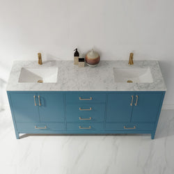 Altair Sutton 72" Double Bathroom Vanity Set Countertop without Mirror - Luxe Bathroom Vanities