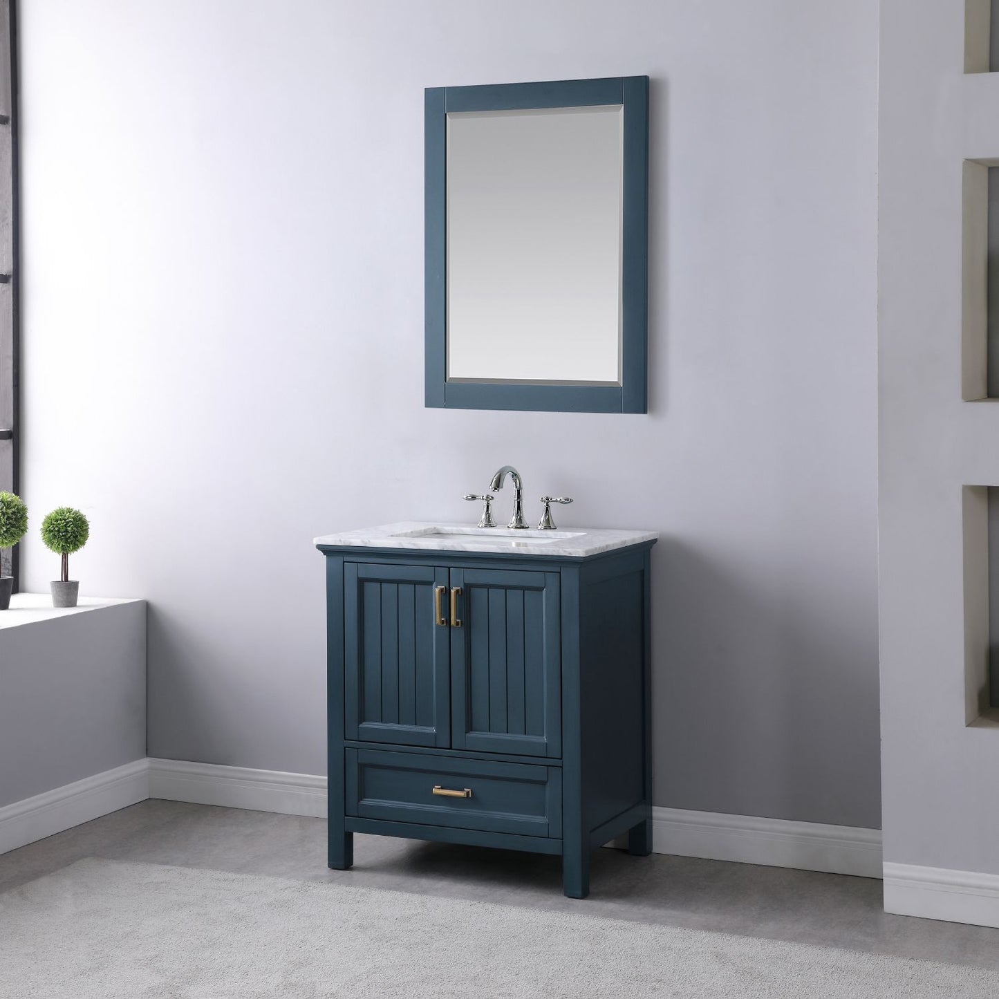 Altair Isla 30" Single Bathroom Vanity Set Countertop with Mirror - Luxe Bathroom Vanities