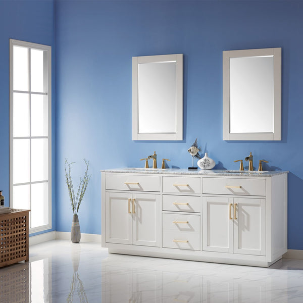 Altair Ivy 72" Double Bathroom Vanity Set Countertop with Mirror - Luxe Bathroom Vanities