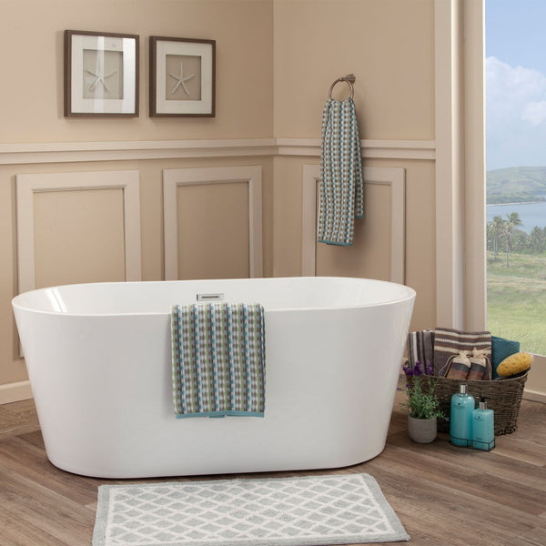 Altair Cielo 59" x 30" Freestanding Soaking Acrylic Bathtub - Luxe Bathroom Vanities