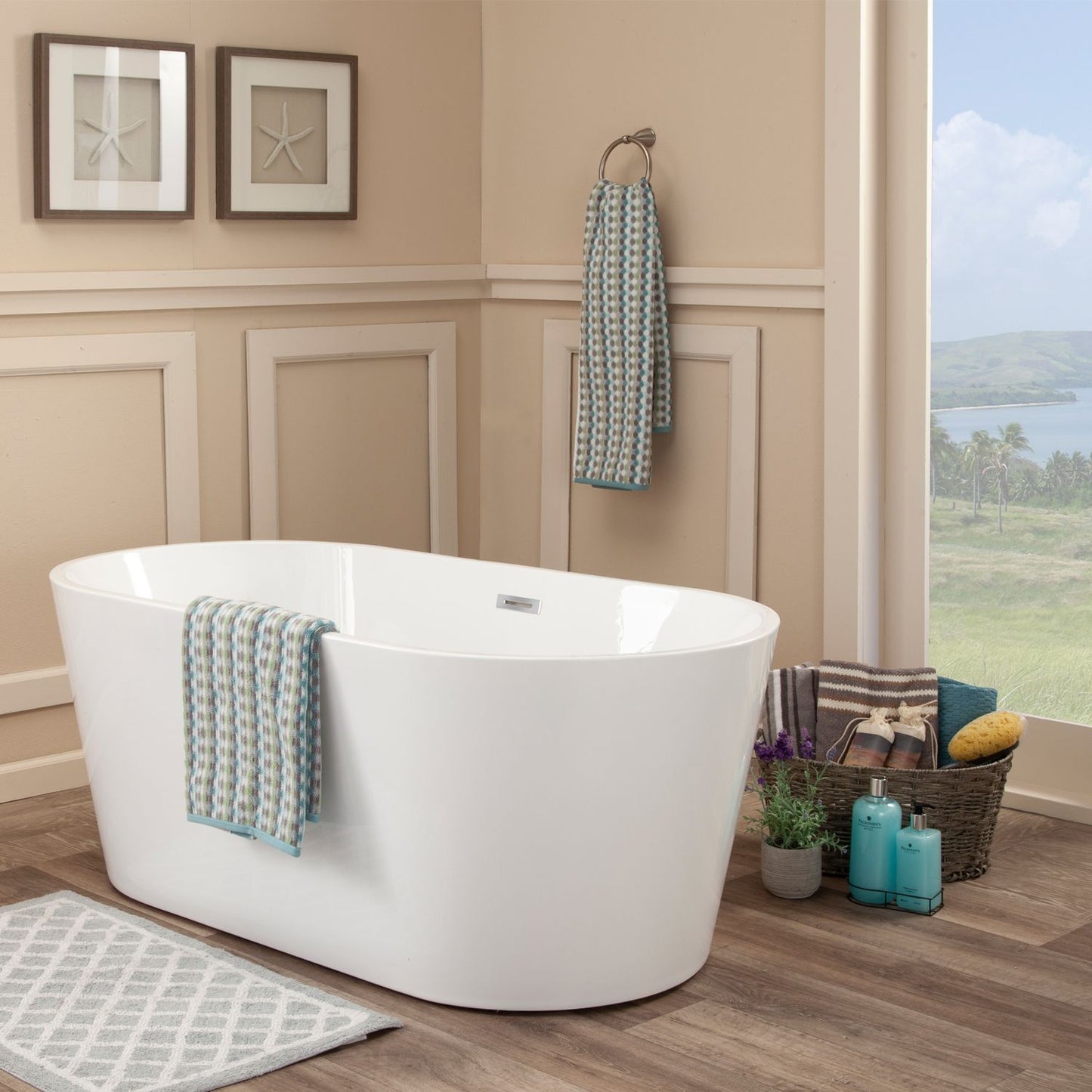 Altair Cielo 67" x 32" Freestanding Soaking Acrylic Bathtub - Luxe Bathroom Vanities
