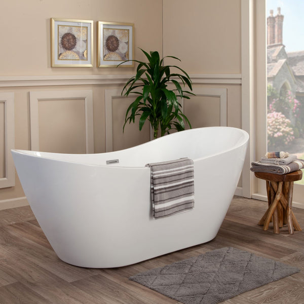 Altair Alana 70" x 32" Freestanding Soaking Acrylic Bathtub - Luxe Bathroom Vanities