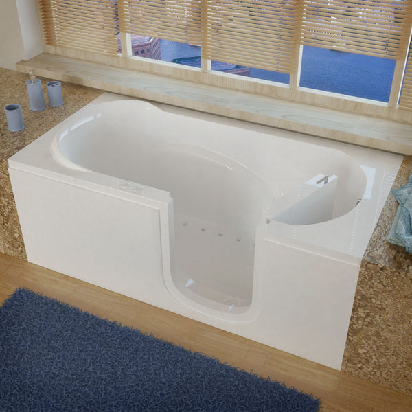 MediTub Step-In 30 x 60 Right Drain White Air Jetted Step-In Bathtub - Luxe Bathroom Vanities Luxury Bathroom Fixtures Bathroom Furniture