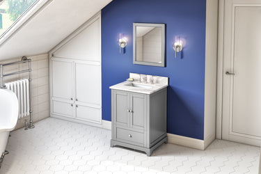 Hardware Resources Jeffrey Alexander 24" Addington Vanity, undermount rectangle bowl - Luxe Bathroom Vanities