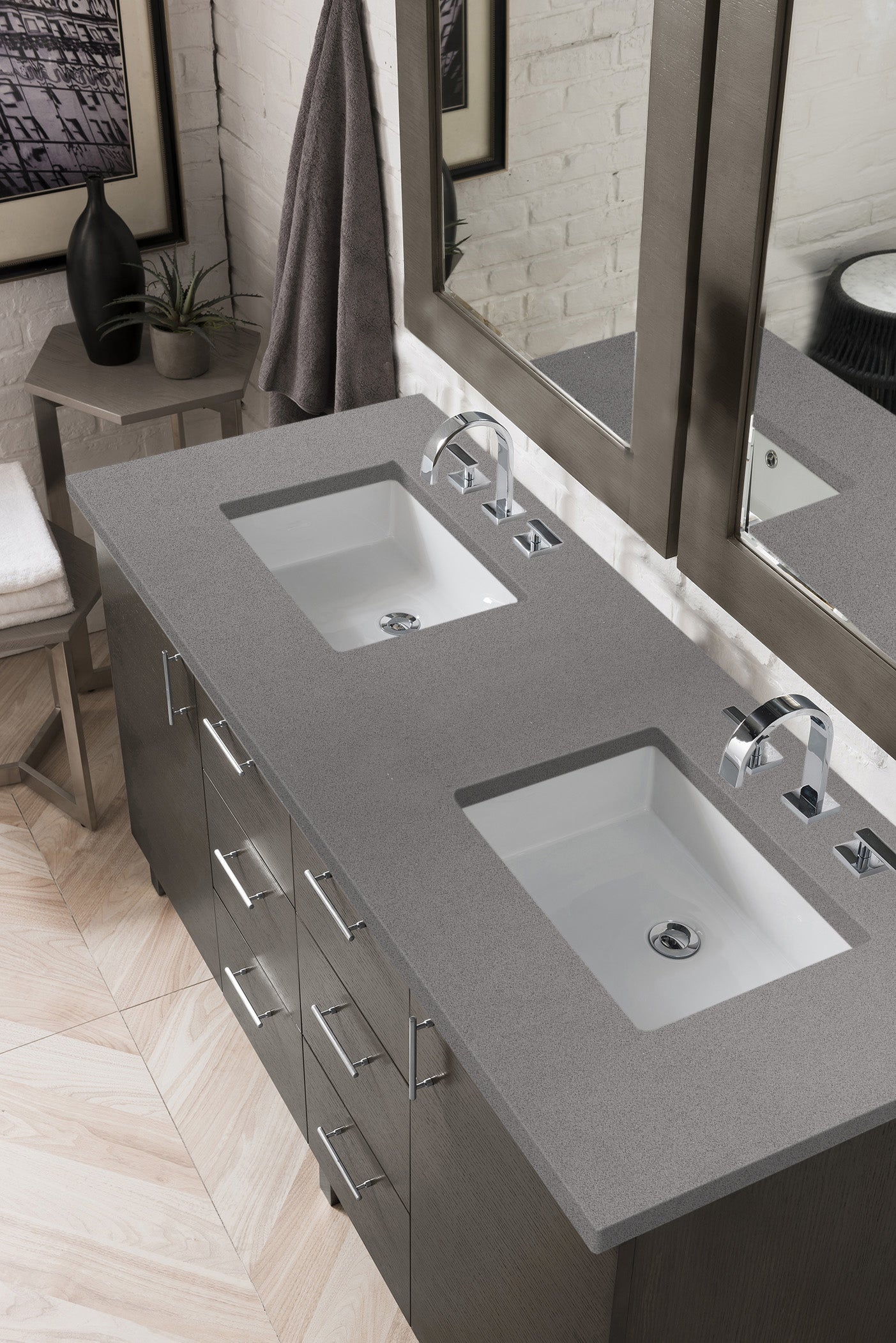 James Martin Metropolitan 60" Double Vanity with 3 CM Countertop - Luxe Bathroom Vanities