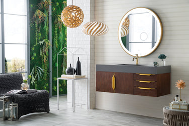 James Martin Mercer Island 48" Single Vanity with Glossy Composite Top - Luxe Bathroom Vanities