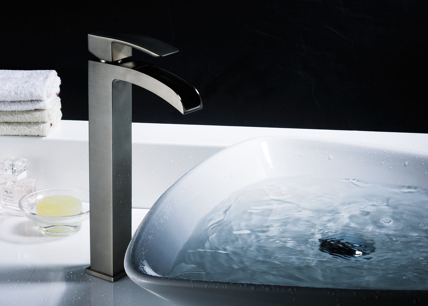 Key Series Single Hole Single-Handle Vessel Bathroom Faucet - Luxe Bathroom Vanities
