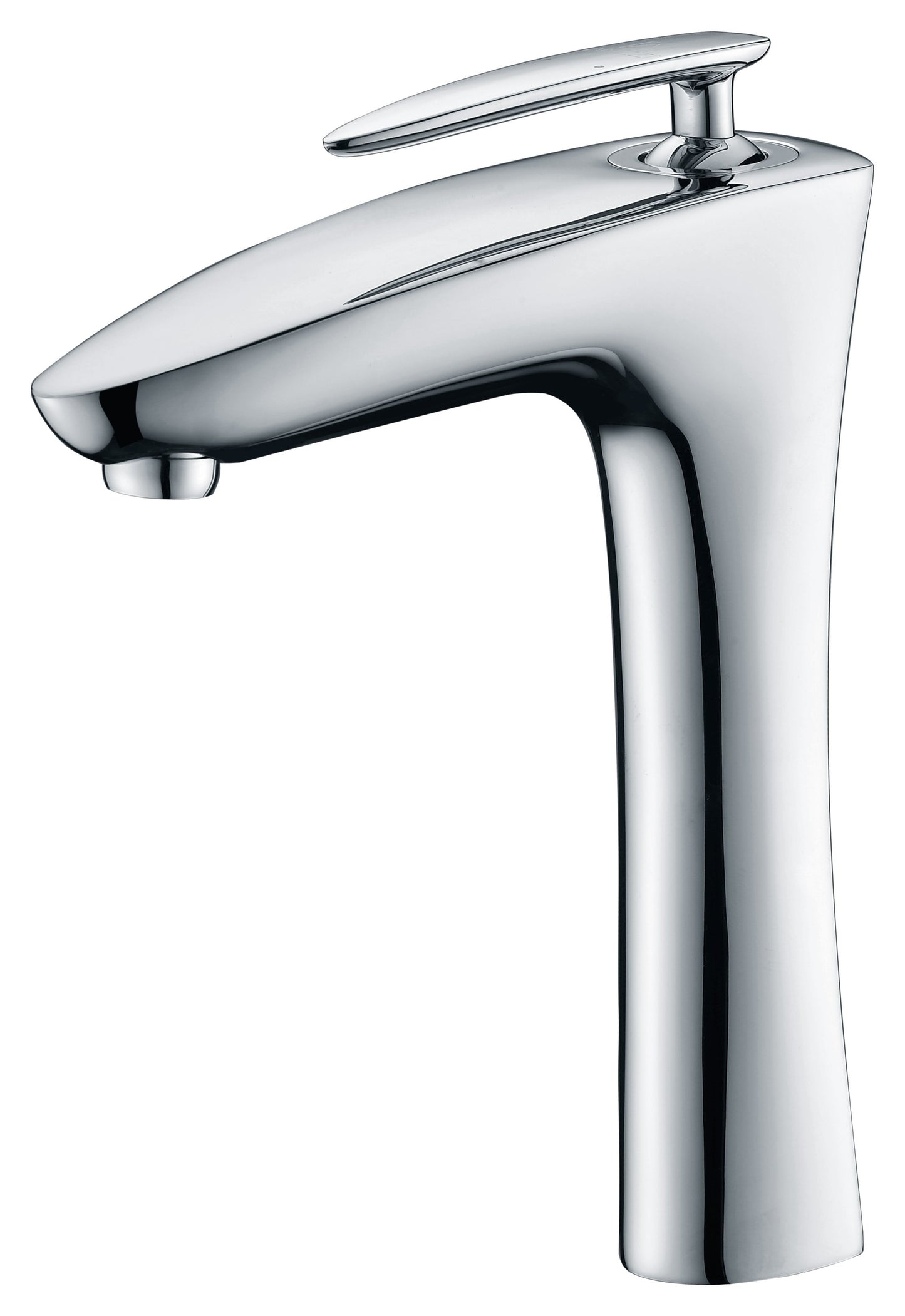 Crown Series Single Handle Vessel Sink Faucet in Polished Chrome - Luxe Bathroom Vanities