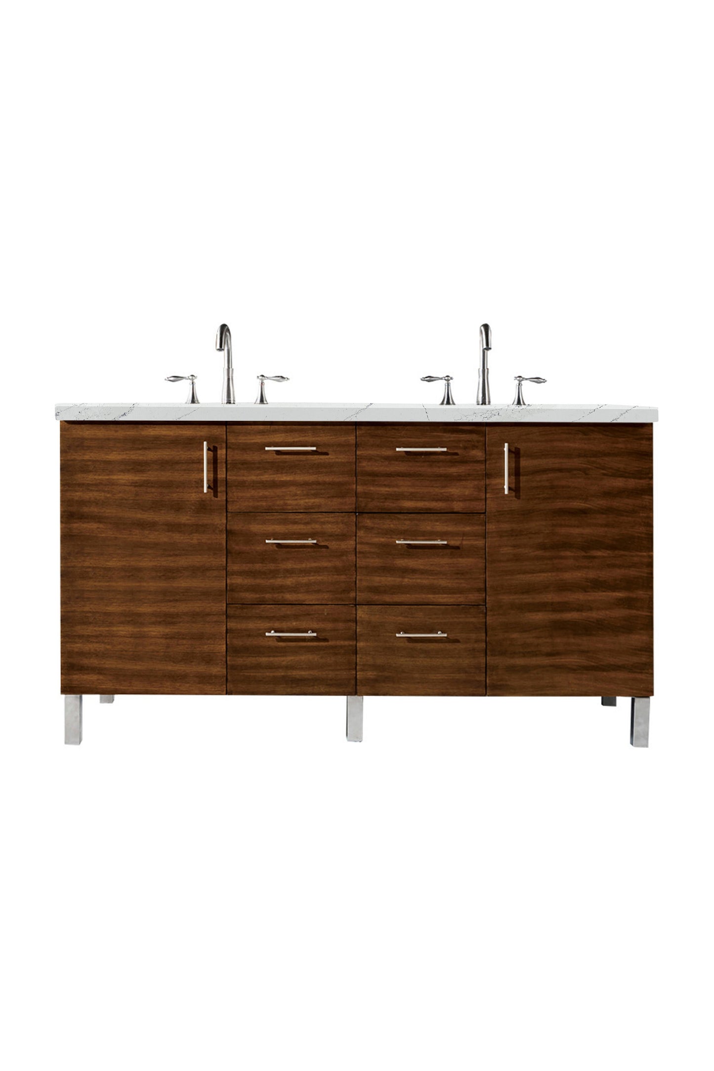 James Martin Metropolitan 60" Double Vanity with 3 CM Countertop - Luxe Bathroom Vanities