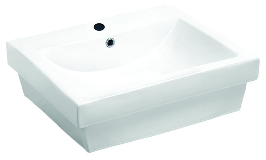 Neptune Series Ceramic Drop-Sink Basin-White - Luxe Bathroom Vanities