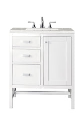 James Martin Addison 30" Single Vanity Cabinet with 3 CM Countertop - Luxe Bathroom Vanities