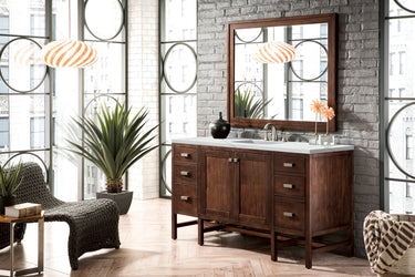 James Martin Addison 60" Single Vanity Cabinet with 3 CM Countertop - Luxe Bathroom Vanities