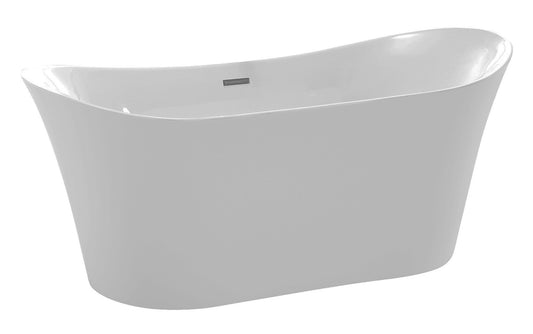 Eft Series 5.58 ft. Freestanding Bathtub in White - Luxe Bathroom Vanities Luxury Bathroom Fixtures Bathroom Furniture