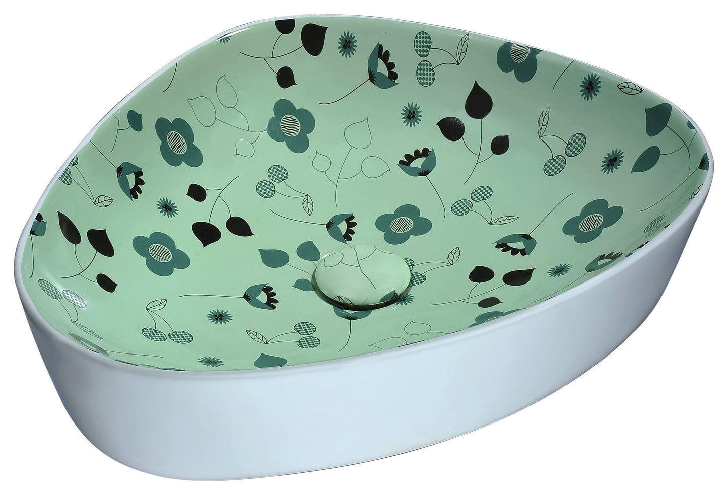 Franco Series Ceramic Vessel Sink in Mint Green - Luxe Bathroom Vanities
