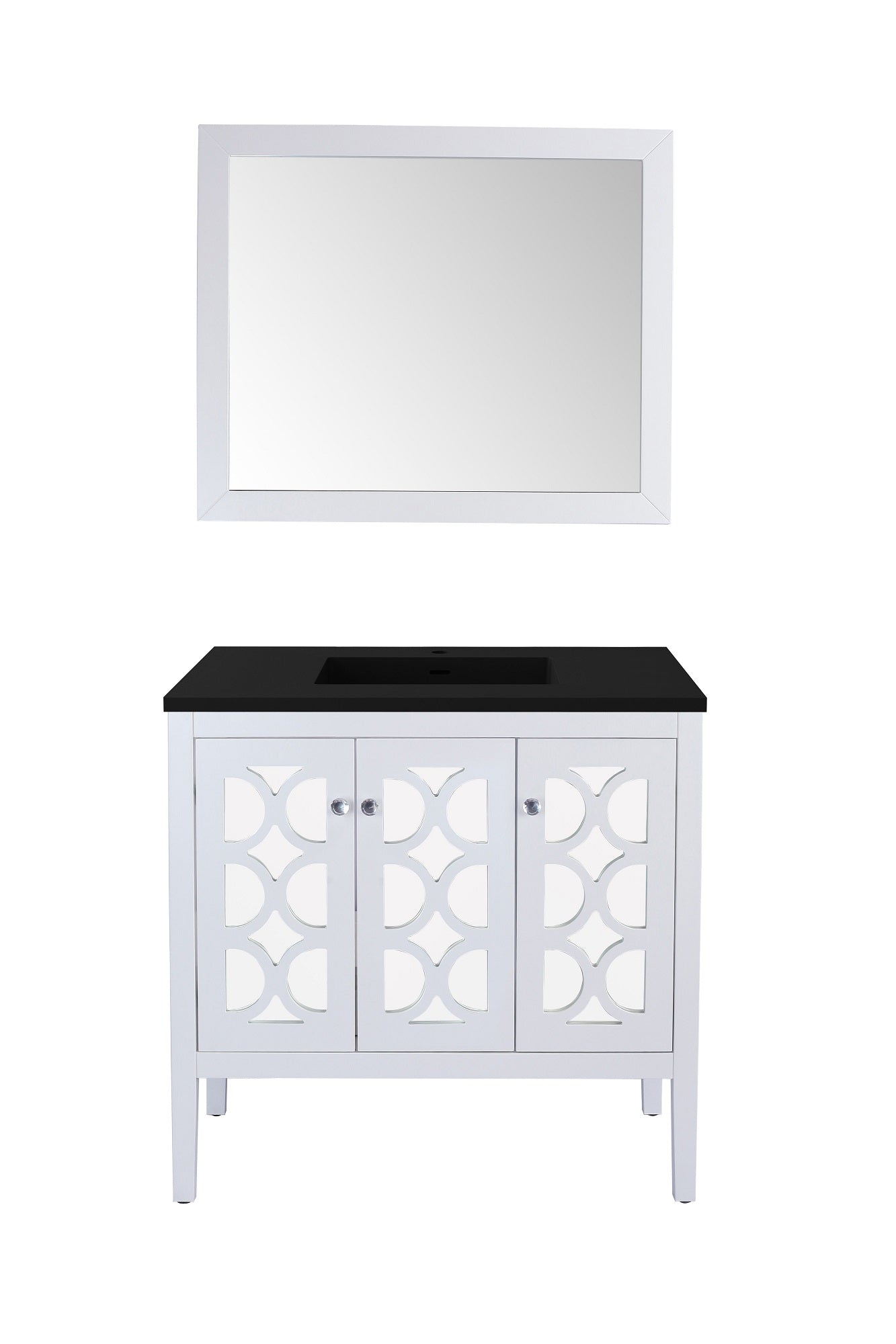 Mediterraneo - 36 - Cabinet with VIVA Stone Solid Surface Countertop - Luxe Bathroom Vanities Luxury Bathroom Fixtures Bathroom Furniture