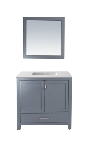 Wilson 36 - Cabinet with VIVA Stone Solid Surface Countertop - Luxe Bathroom Vanities Luxury Bathroom Fixtures Bathroom Furniture