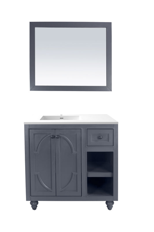 Odyssey - 36 - Cabinet with VIVA Stone Solid Surface Countertop - Luxe Bathroom Vanities Luxury Bathroom Fixtures Bathroom Furniture