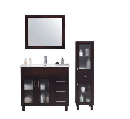 Nova 36 - Cabinet with Counter - Luxe Bathroom Vanities Luxury Bathroom Fixtures Bathroom Furniture