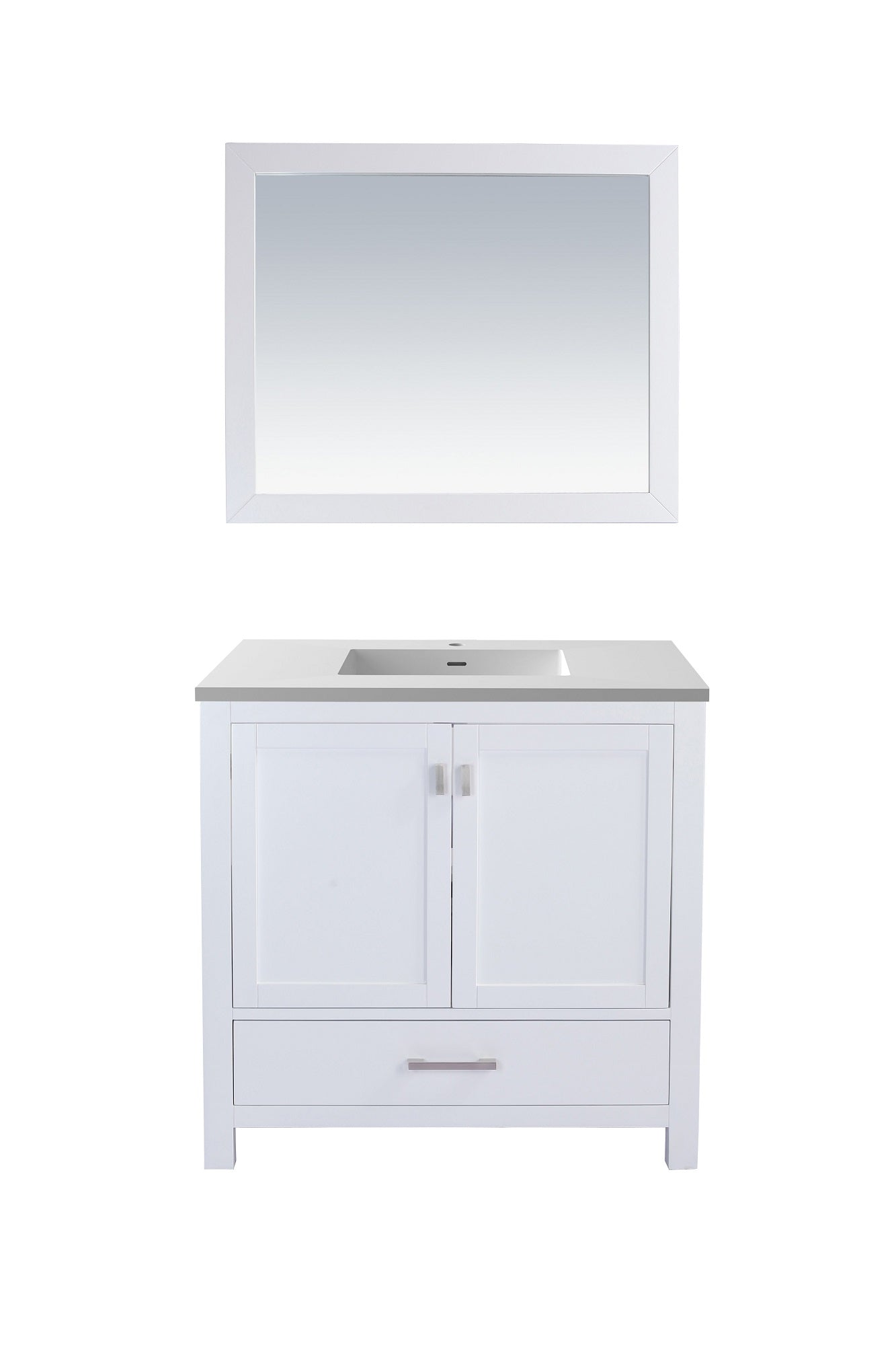 Wilson 36 - Cabinet with VIVA Stone Solid Surface Countertop - Luxe Bathroom Vanities Luxury Bathroom Fixtures Bathroom Furniture