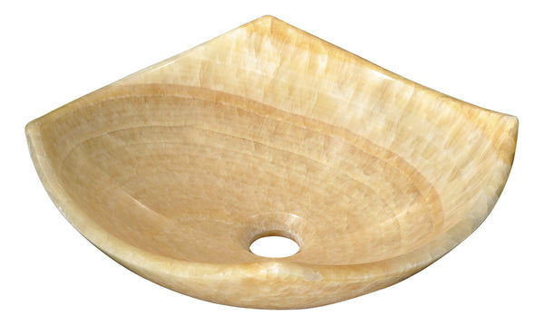 Flavescent Visage Natural Stone Vessel Sink in Cream Jade - Luxe Bathroom Vanities