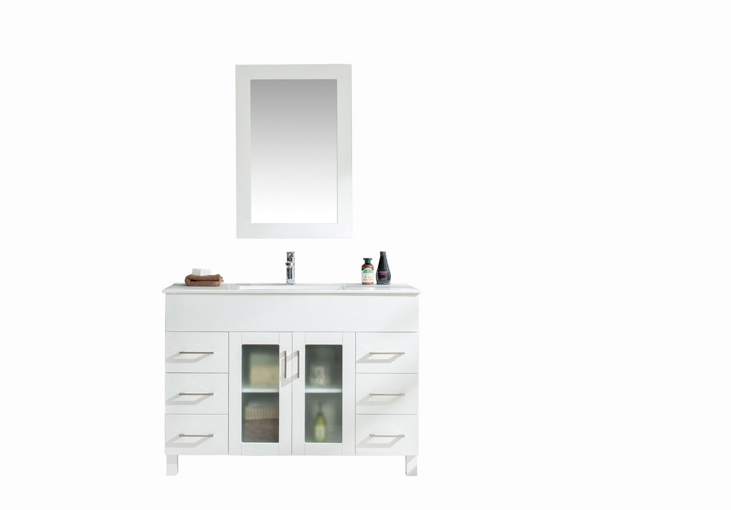 Nova 48 - Cabinet with Counter - Luxe Bathroom Vanities Luxury Bathroom Fixtures Bathroom Furniture