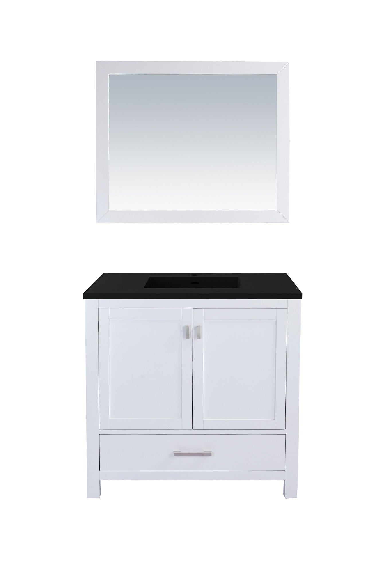 Wilson 36 - Cabinet with VIVA Stone Solid Surface Countertop - Luxe Bathroom Vanities Luxury Bathroom Fixtures Bathroom Furniture